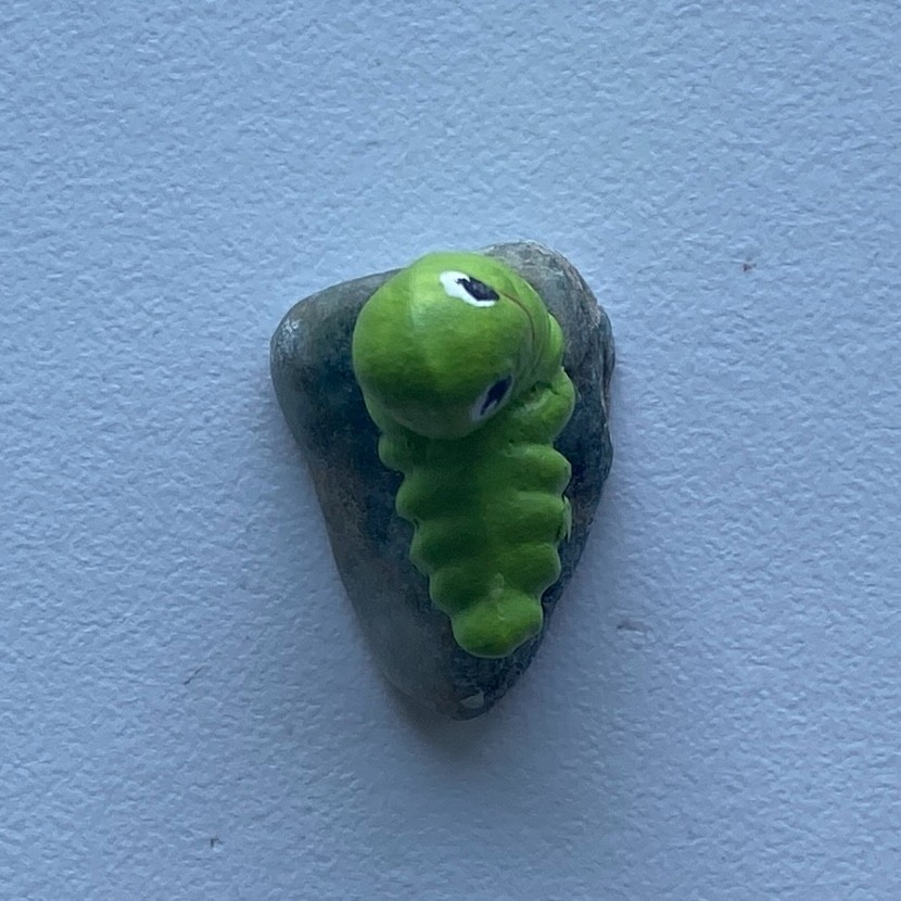 Caterpillar Miniature Ceramic 1" Figurine