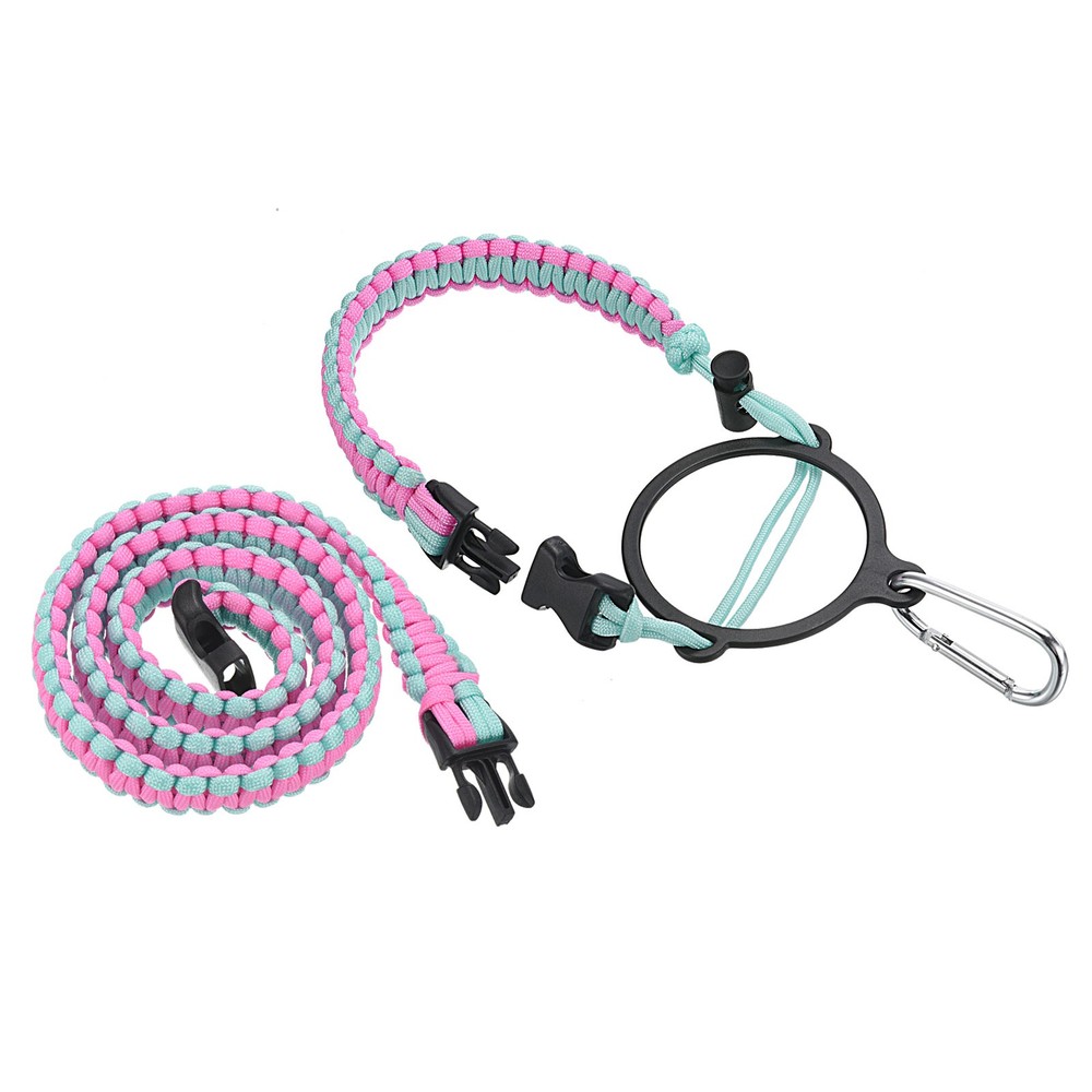 Water Bottle Holder, Paracord Handle Strap Carrier Light Blue, Pink