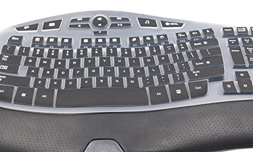 Dust-Proof Silicone Keyboard Protector Compatible for Logitech K350 MK550 Black