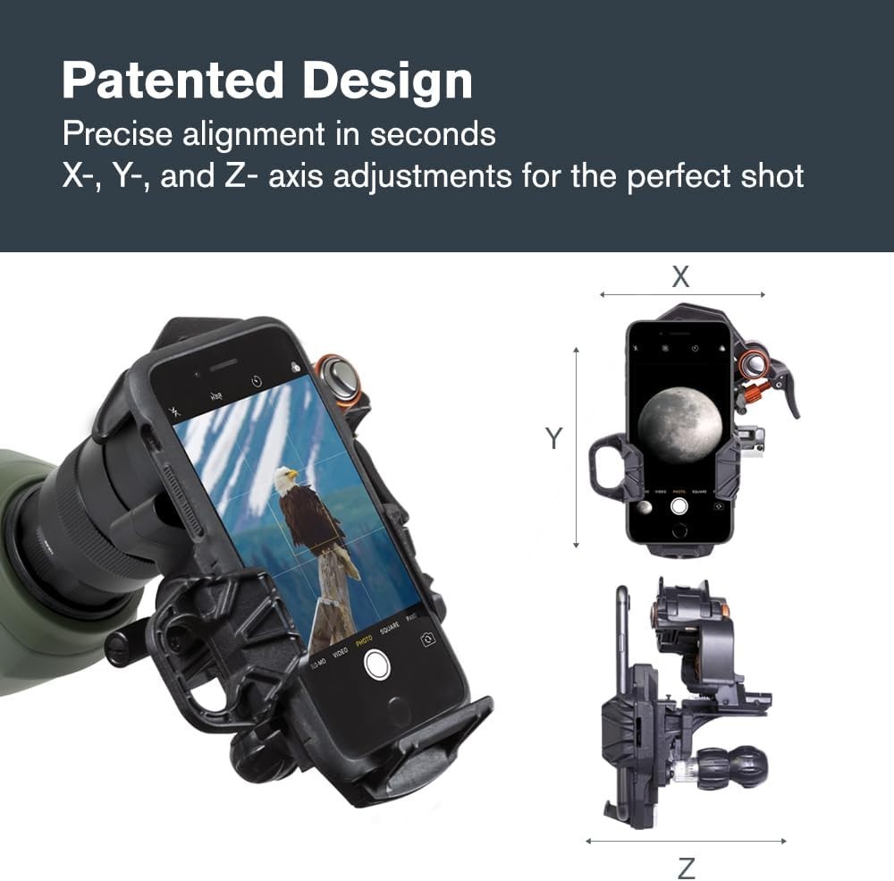NexYZ 3-Axis Smartphone Adapter for Optics - Compact Design