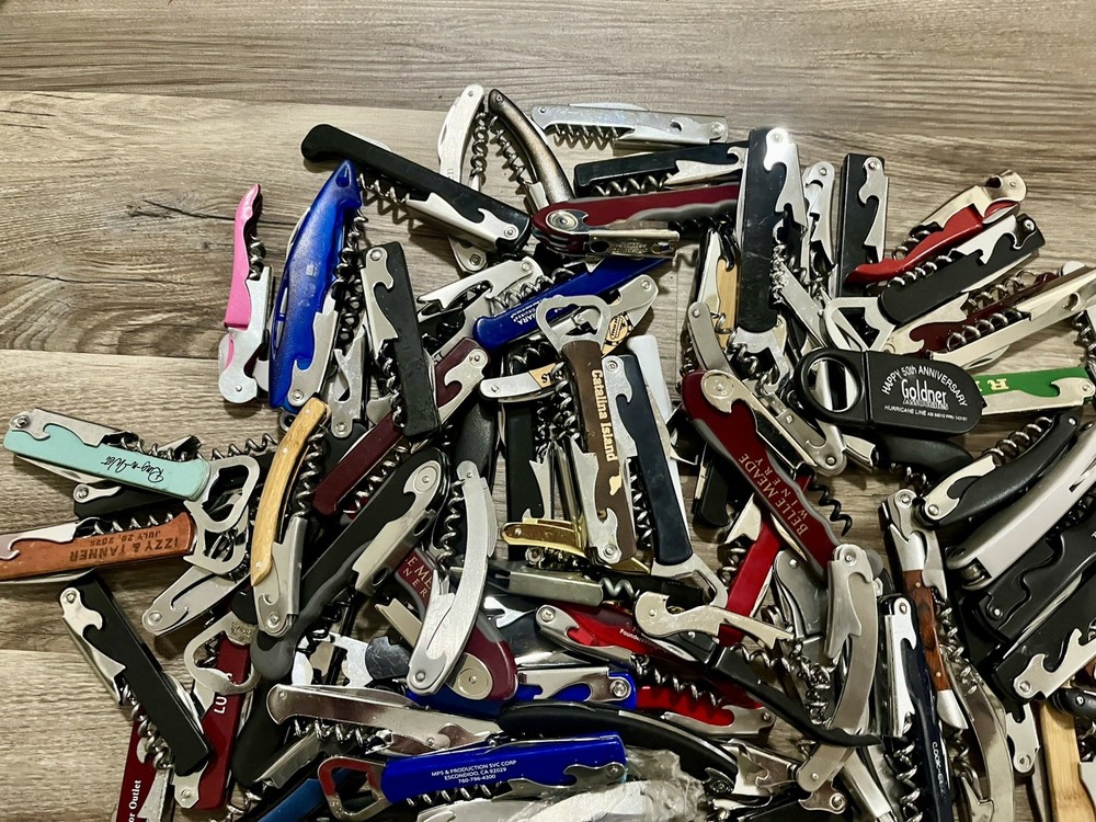 Approximately 14 Lbs Corkscrews Wine Key Bottle Openers Bar Knife Single Hinge