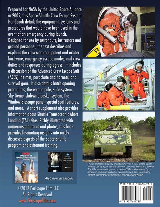 NASA SPACE SHUTTLE EMERGENCY CREW ESCAPE SYSTEMS INSTRUCTION MANUAL BOOK