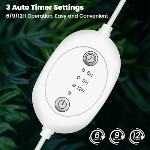 Grow Lights for Seed Starting with 6/9/12H Timer, 2ft T5 144 T5 with Timer