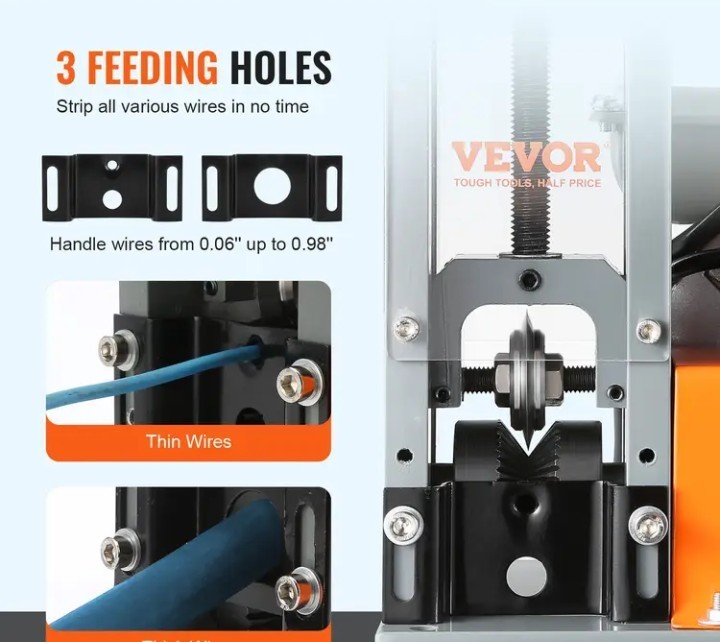 VEVOR Electric Wire Stripping Machine Automatic Copper/Aluminum Wire Stripper