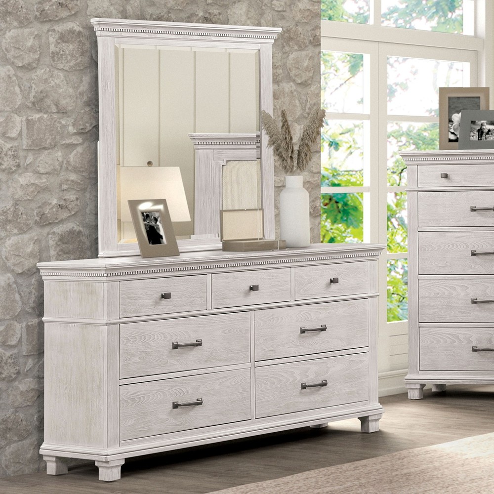 Swanley Transitional Style Eastern King Size 6pc Bed Set Weathered Gray Finish