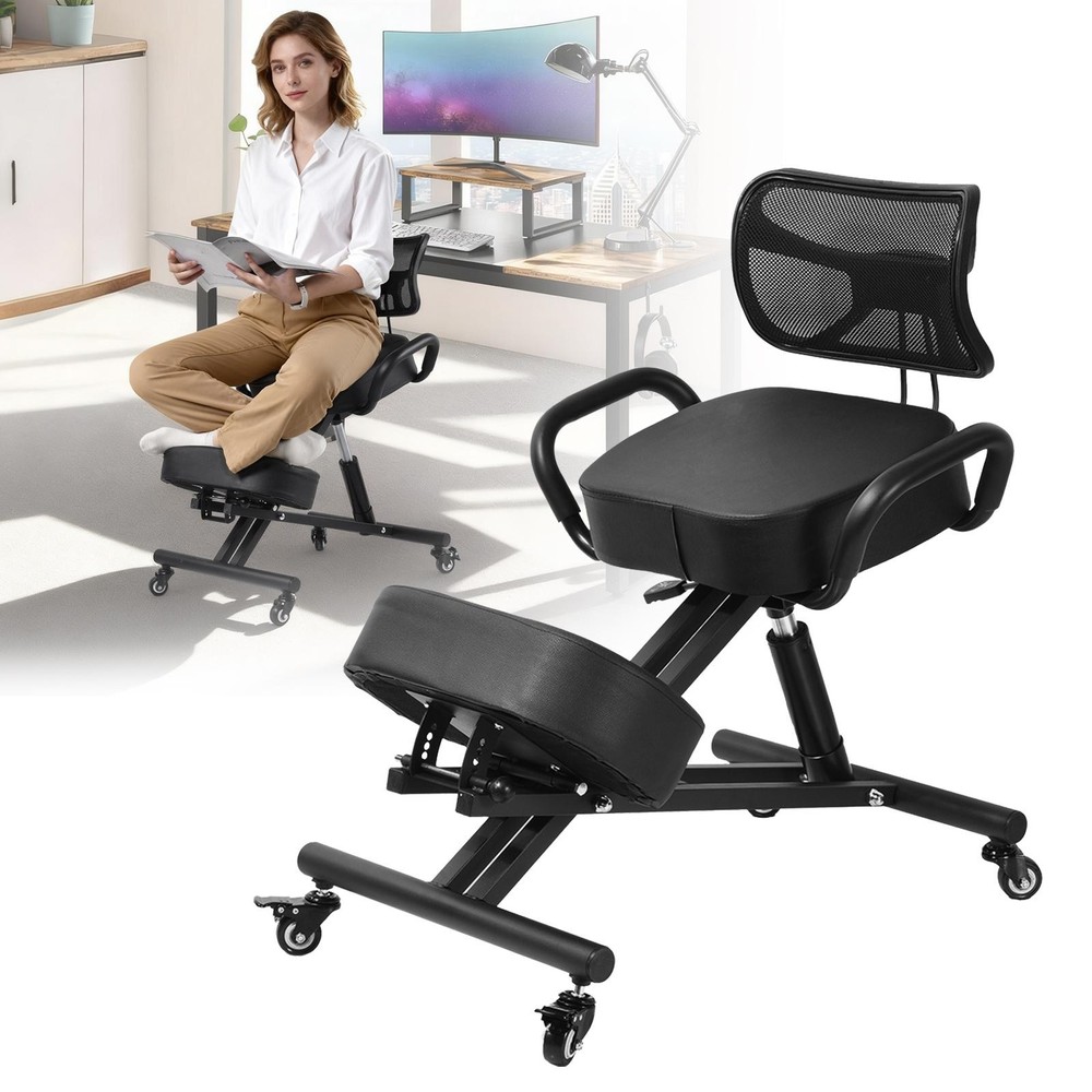 Ergonomic Kneeling Chair With Back Posture Support For Office