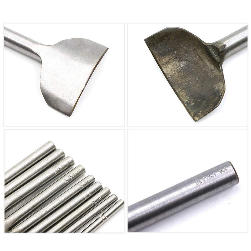 10 Pcs Half Round Leather Punches, Strap End Punches Leather Tools Arc-Shaped...
