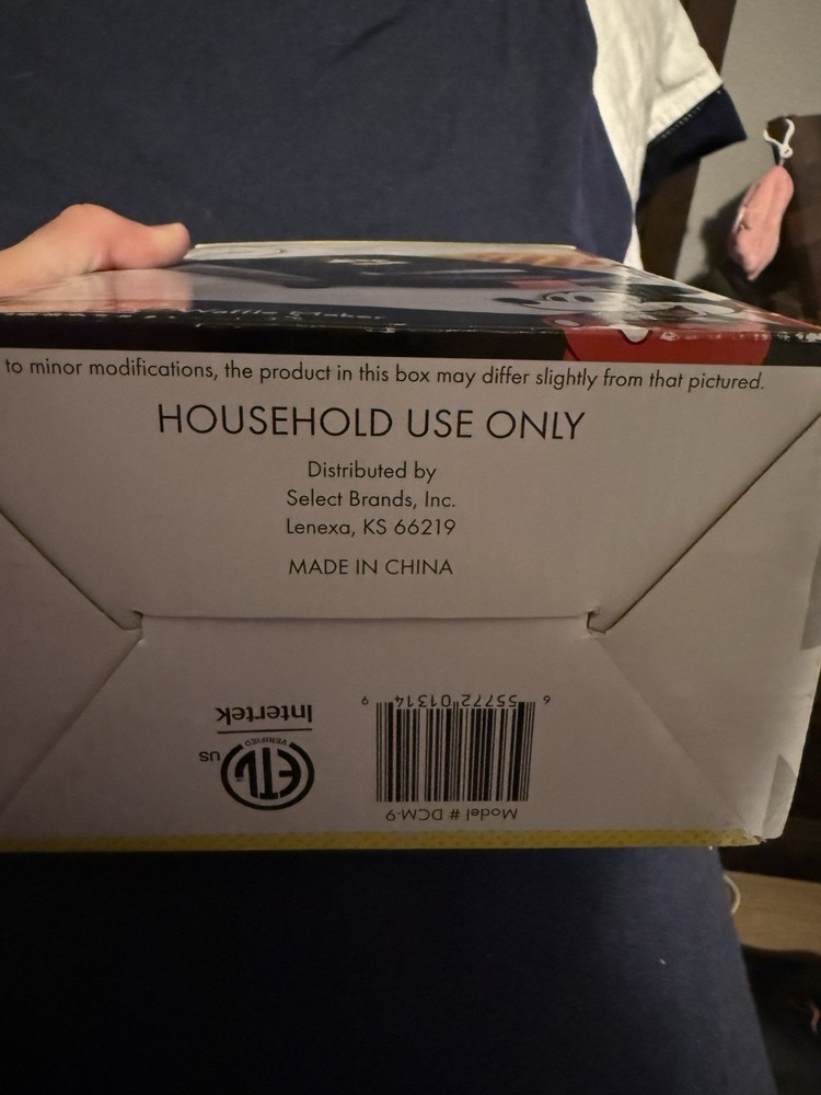 Disney Mickey Mouse Belgian Waffle Maker