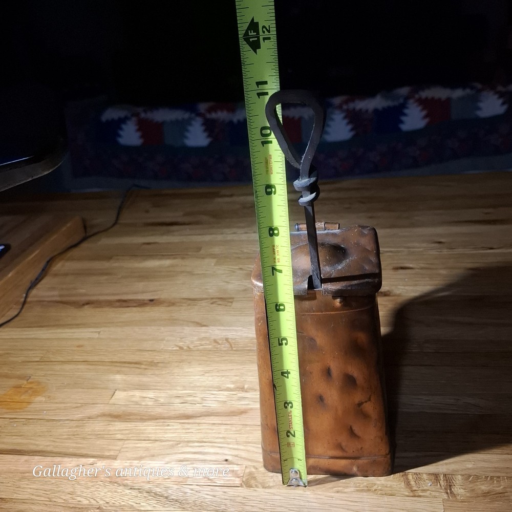 Vintage Brass Copper Fire Starter Fireplace w Wrought Iron Handle Cape Cod Shop