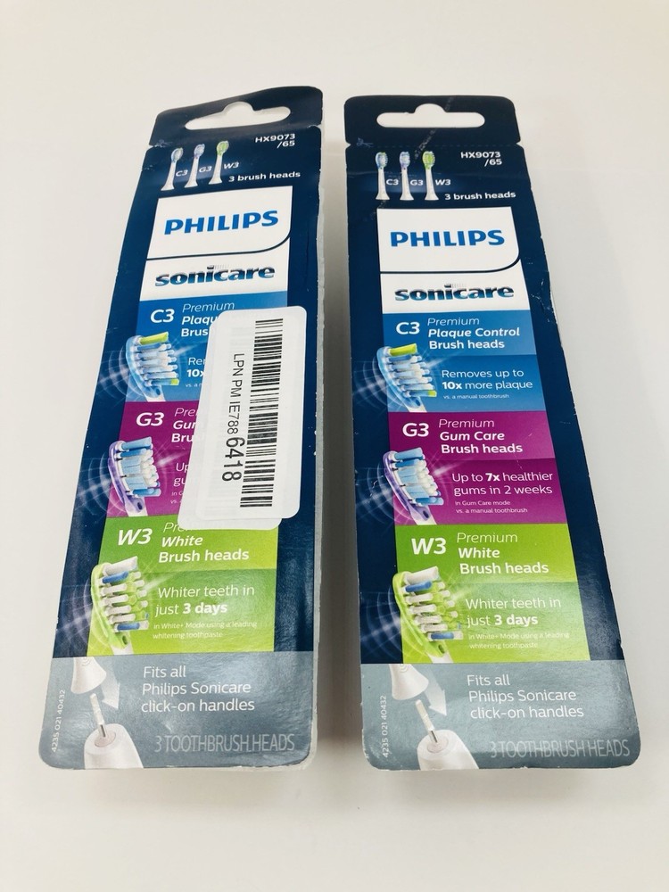 Philips Sonicare C3 G3 W3 Variety Pack Bundle (2 Set) OPEN BOX– One Missing Head