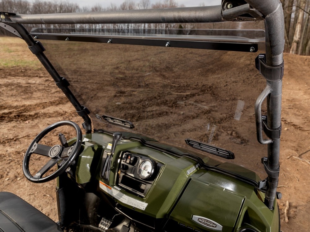SuperATV Scratch Resistant Vented Full Windshield Polaris Ranger 800-Dark Tint