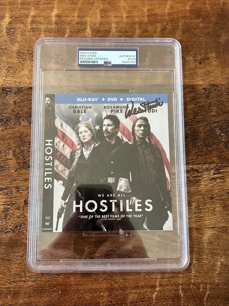 Wes Studi Signed Hostiles DVD PSA/DNA Slab Autographed