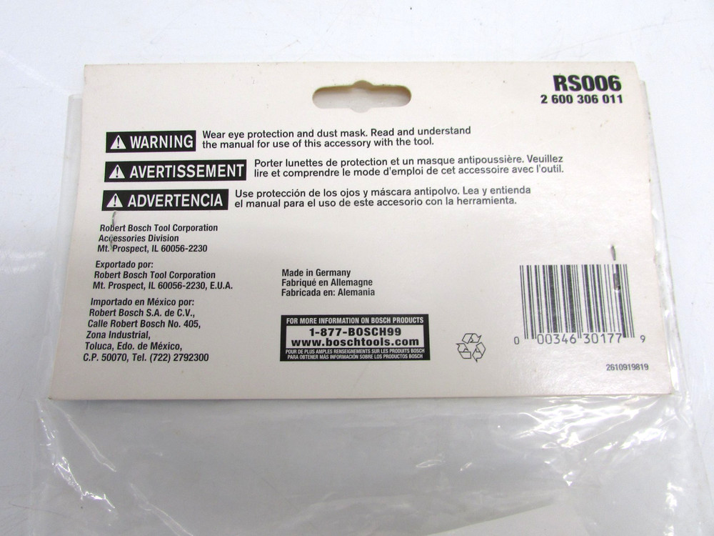 BOSCH TOOLS REPLACEMENT VACUUM ADAPTOR OEM RS006