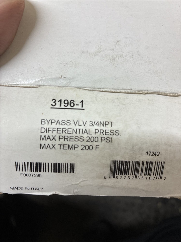 TACO 3196-1 Differential Bypass Valve,3/4 in