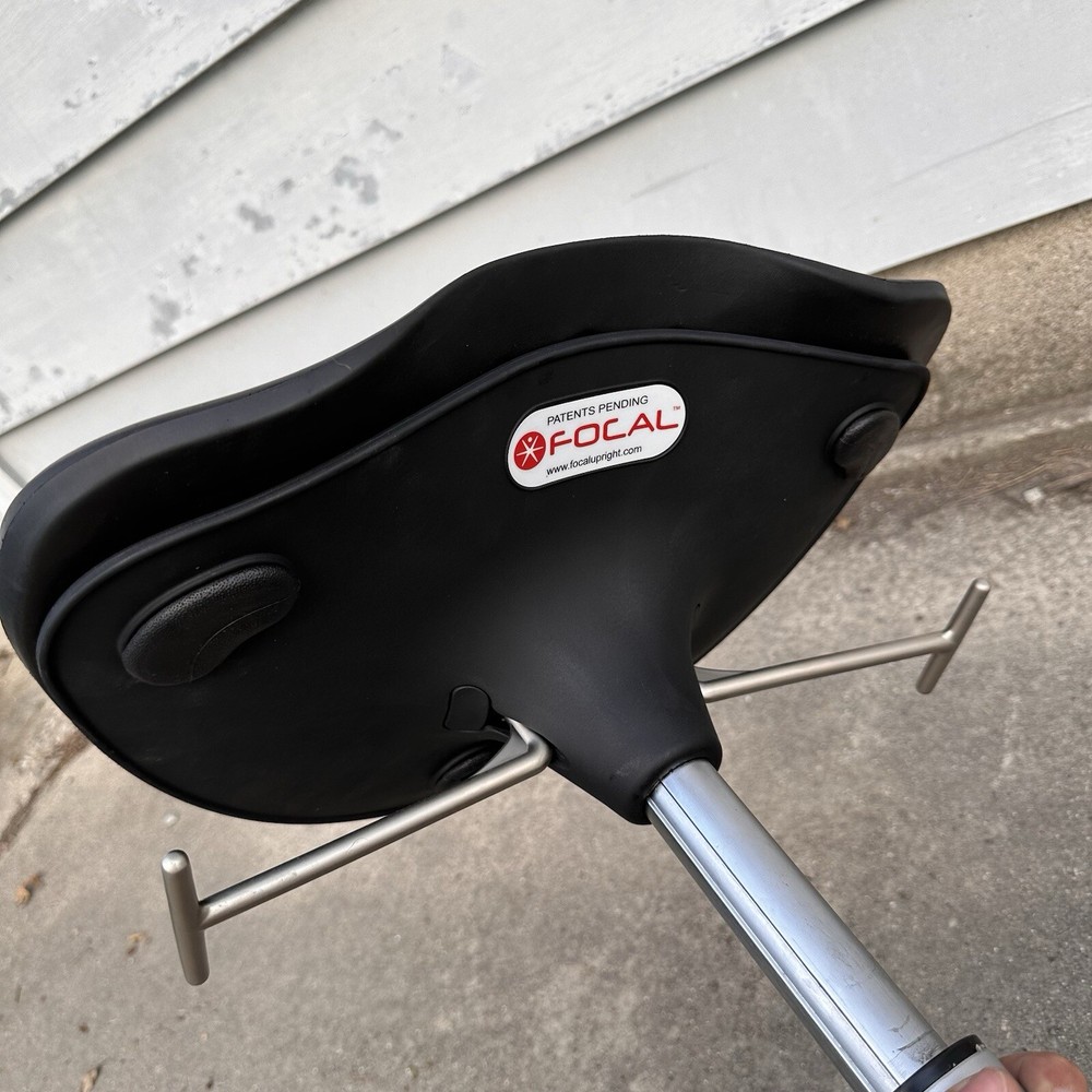 Focal Upright Mobis II Leaning Active Stool Adjustable Height Seat- Black