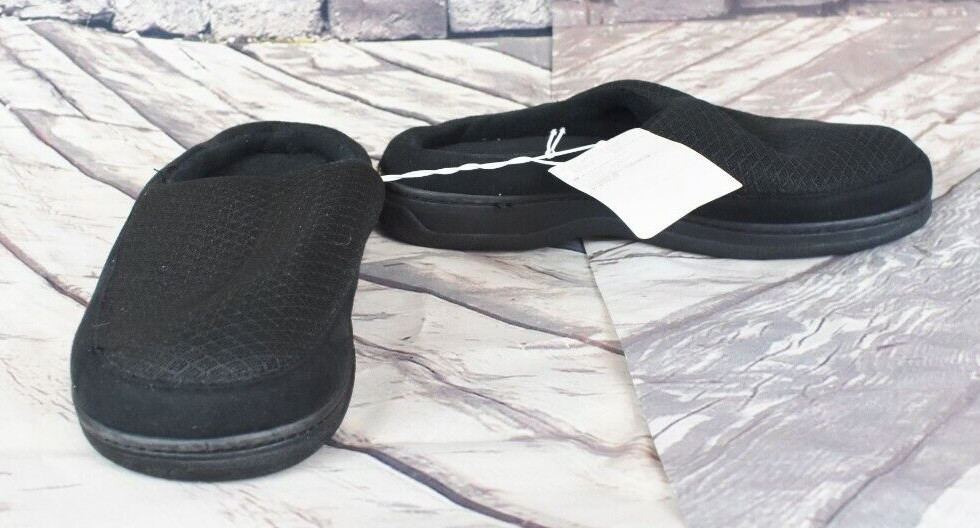 Dearfoams Small Memory Foam Slippers NWT Black