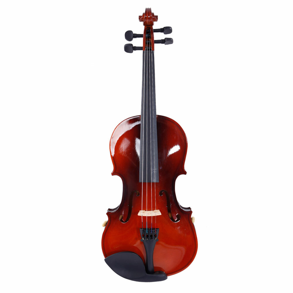 1/8 Acoustic Violin Solid Wood with Case+Bow+Rosin+Strings +Shoulder Rest+Tuner