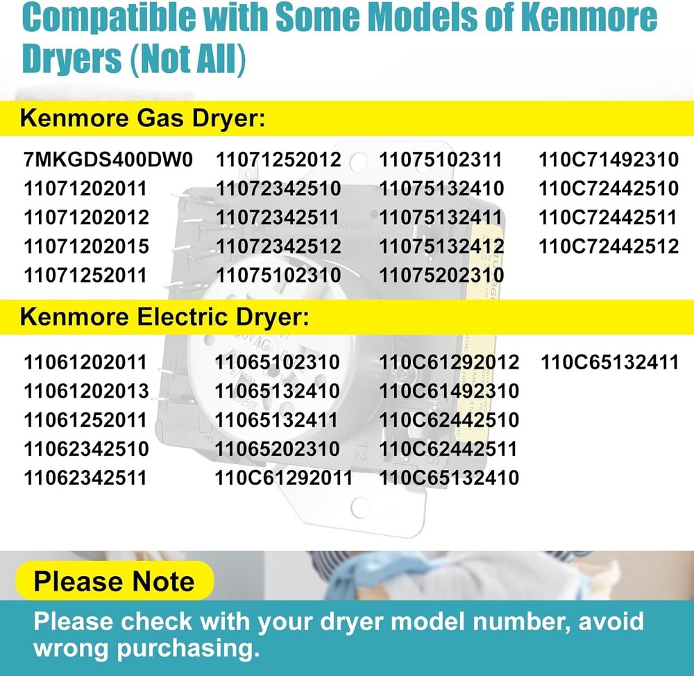 W10186032 Dryer Timer Replacement for Kenmore Dryer