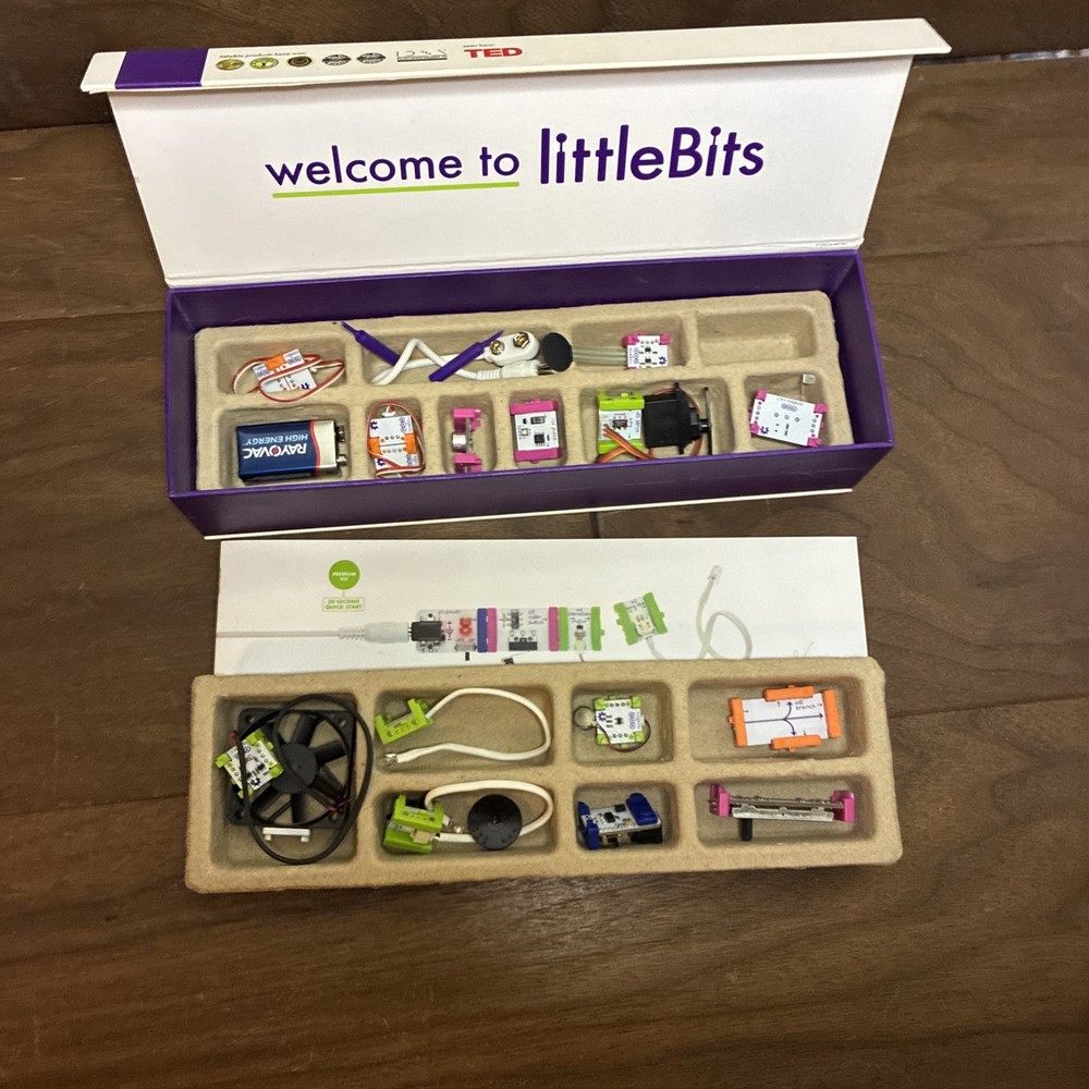 Little Bits Premium Kit 14 Bits Modules Magnet Magic STEM Science Parts