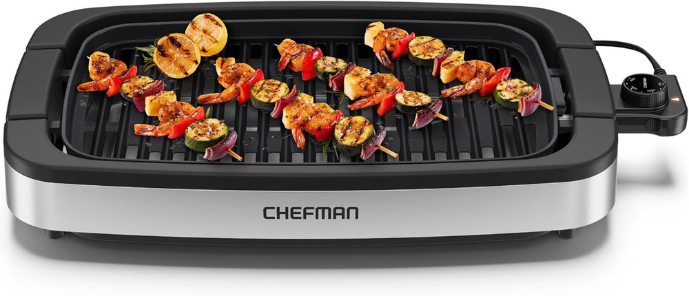 Smokeless Indoor Electric Grill, Extra Large Grilling Surface, Nonstick Table To