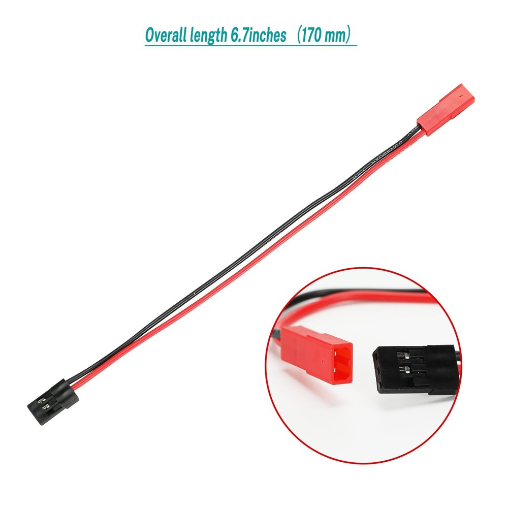 5Pack RC Connector Cables On/Off Switch, JST & JR Y Parallel Adapters for Tr...