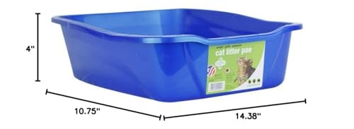 Van Ness Pets Extra Small Open Cat Litter Box, Kitten/rabbit Size, Blu