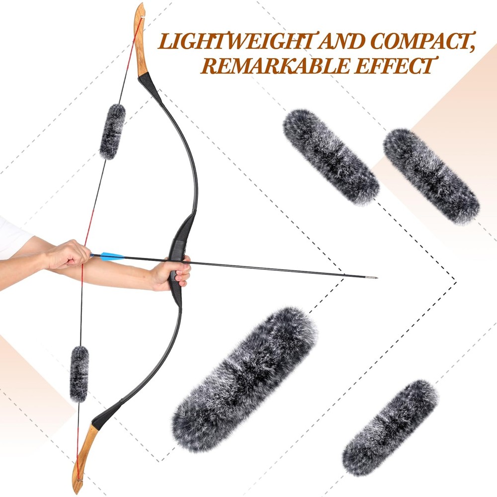 Wettarn 8 Pcs Otter Hide Bow String Silencer, Dampener Compound String...
