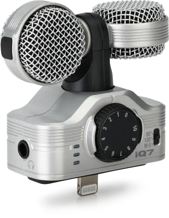 Zoom iQ7 Rotating Mid-Side Stereo Microphone for iOS