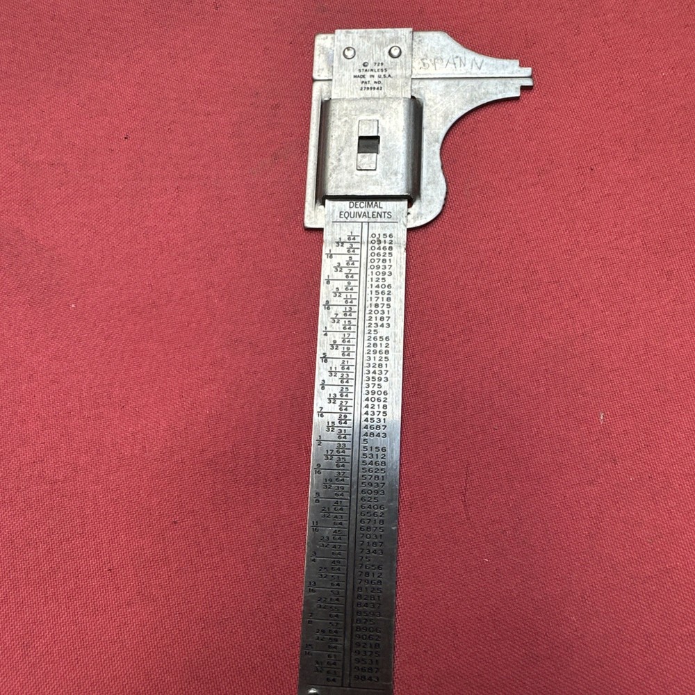 VINTAGE #729 GENERAL METAL CALIPER MEASURING TOOL.