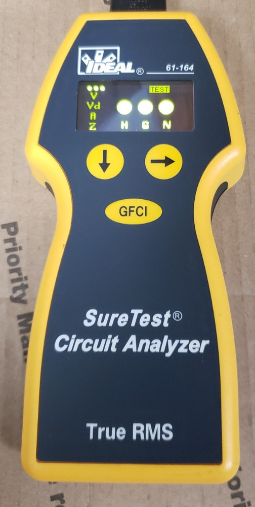 Ideal 61-164 SureTest Circuit Analyzer True RMS (TURNS ON)