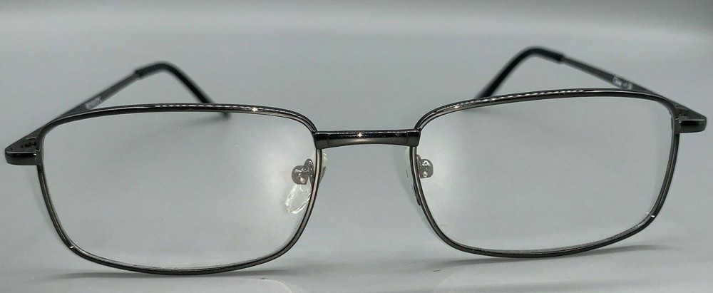 Clear Reading Glasses With Classic Dark Silver Frame, 5 pairs per Order