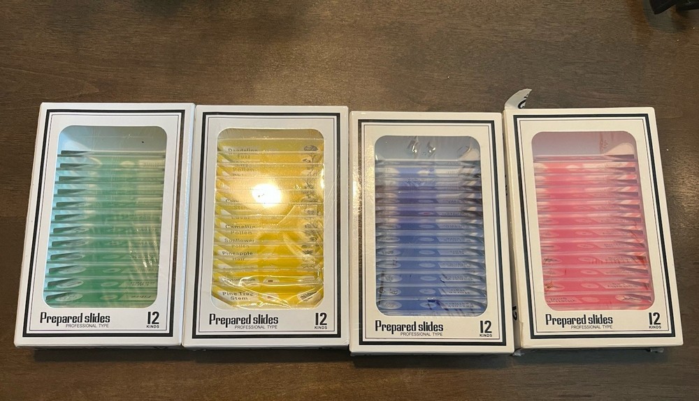 Prepared Microscope Slides 4-12 Packs