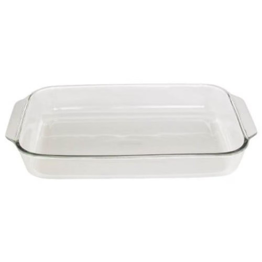 Rectangular Clear Tempered Glass Baking Dish 5 Quart Oven Safe