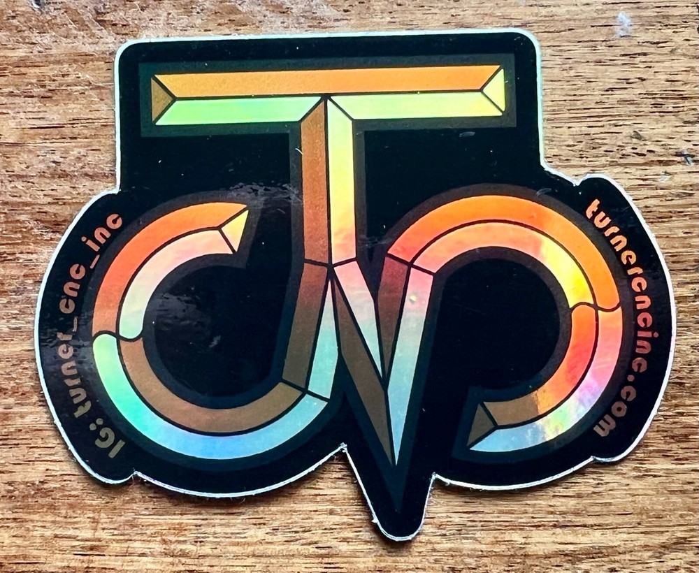 Turner CNC Logo Foil Sticker