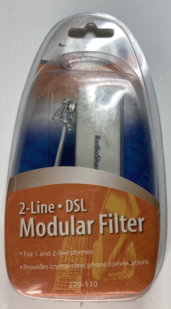RADIO SHACK 2-LINE DSL MODULAR PHONE FILTER - CATALOG #279-110
