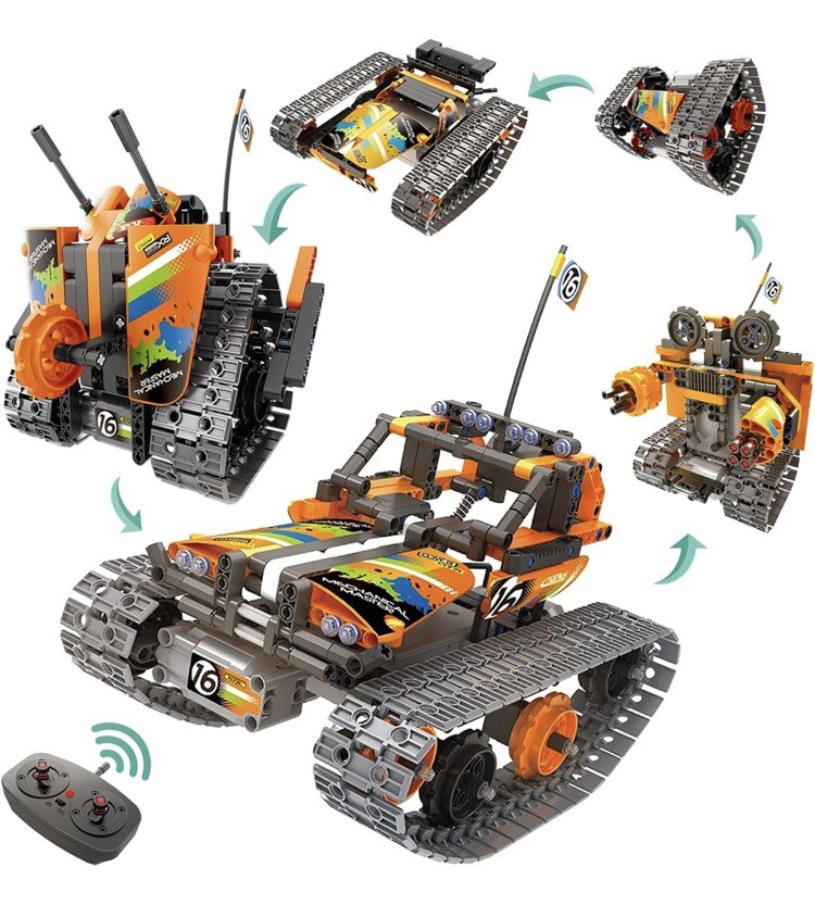 5 in 1 STEM Remote Control Building Kit, 392Pcs Blocks Erector Projects Set