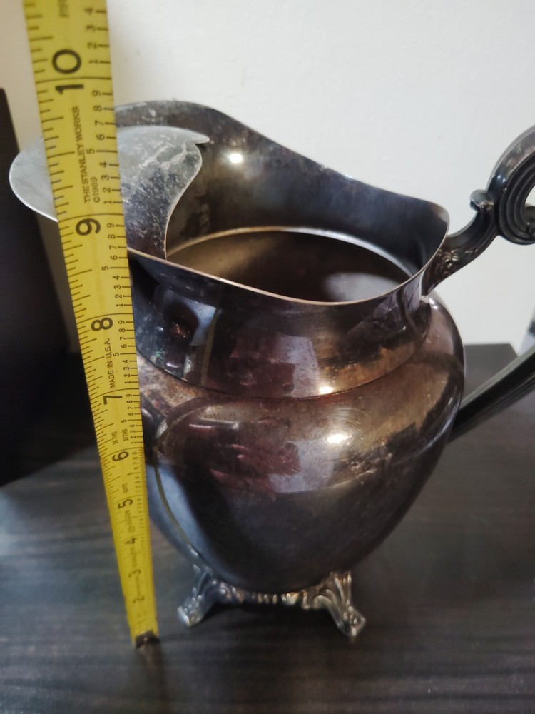 vintage Antique Silver Plated Water Pitcher