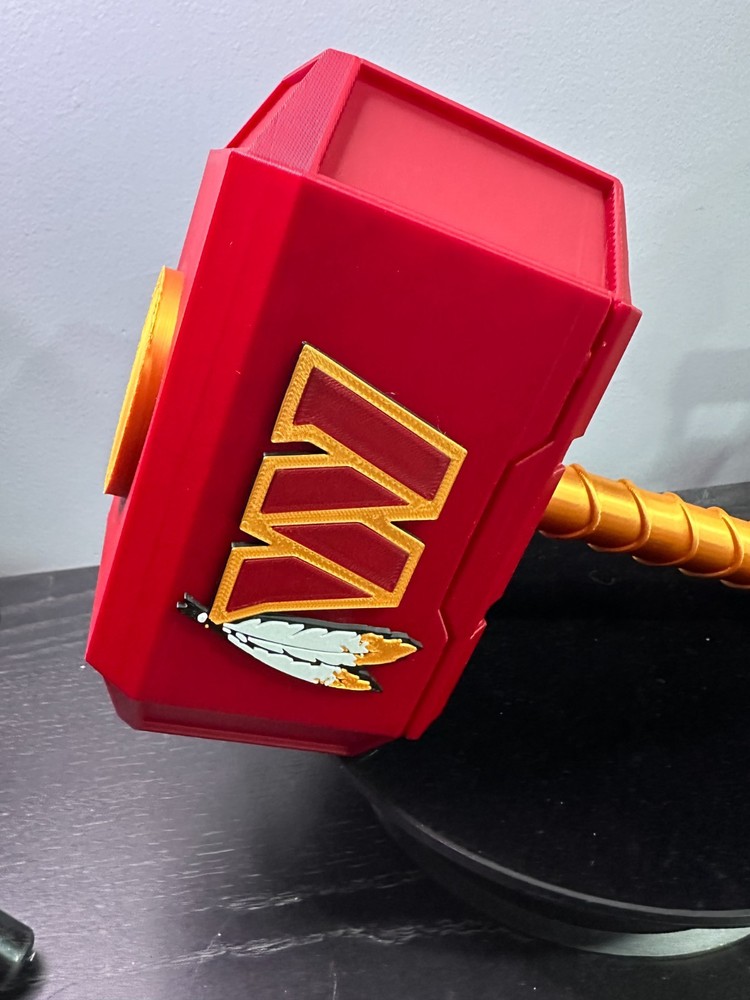3D Printed Washington Redskins "Power Hammer"