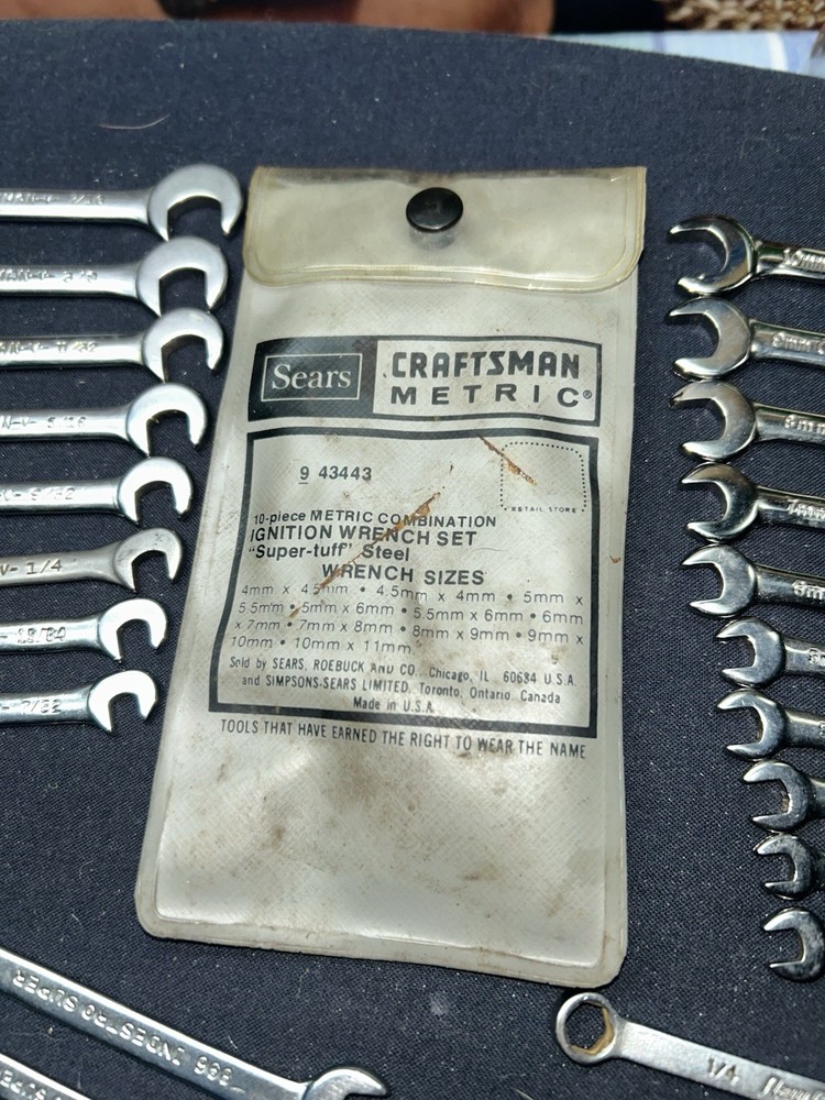 28 Assorted Ignition Wrenches Open End/Combo Craftsman-Indestro-Assorted NewUsed