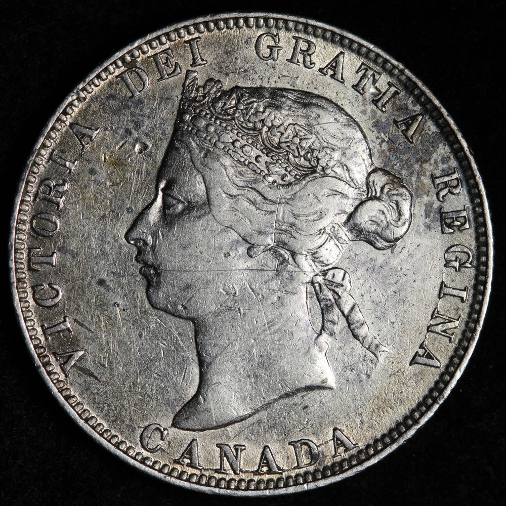1874-H Canada SILVER Twenty Five Cents E307 DITCH