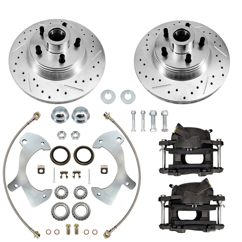 For 57-64 Ford full size front disc brake conversion calipers black