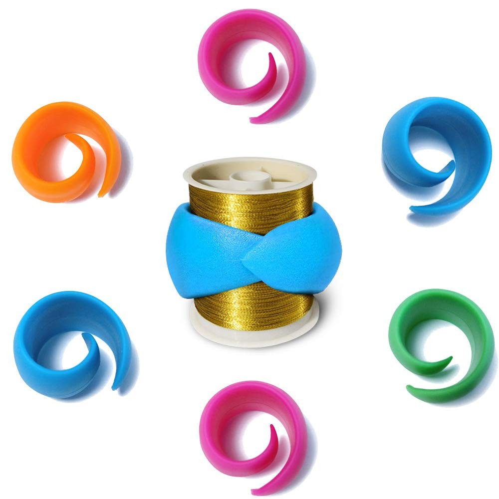 48 pcs Thread Spool Huggers to Prevent Thread Unwinding and Keep Thread Tails...