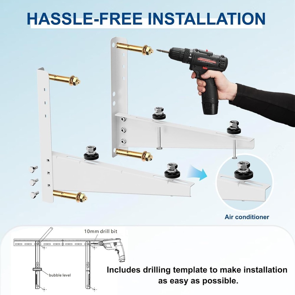 Mini Split Wall Mounting Bracket Support Heavy Duty AC Support Stand for Outside