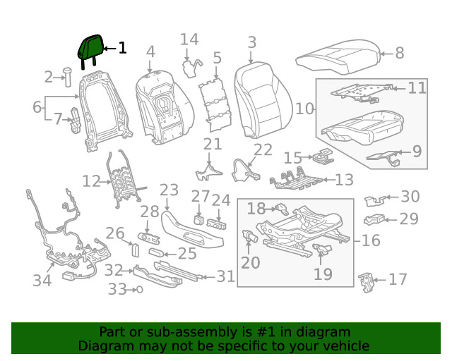 Genuine GM Headrest 85146549