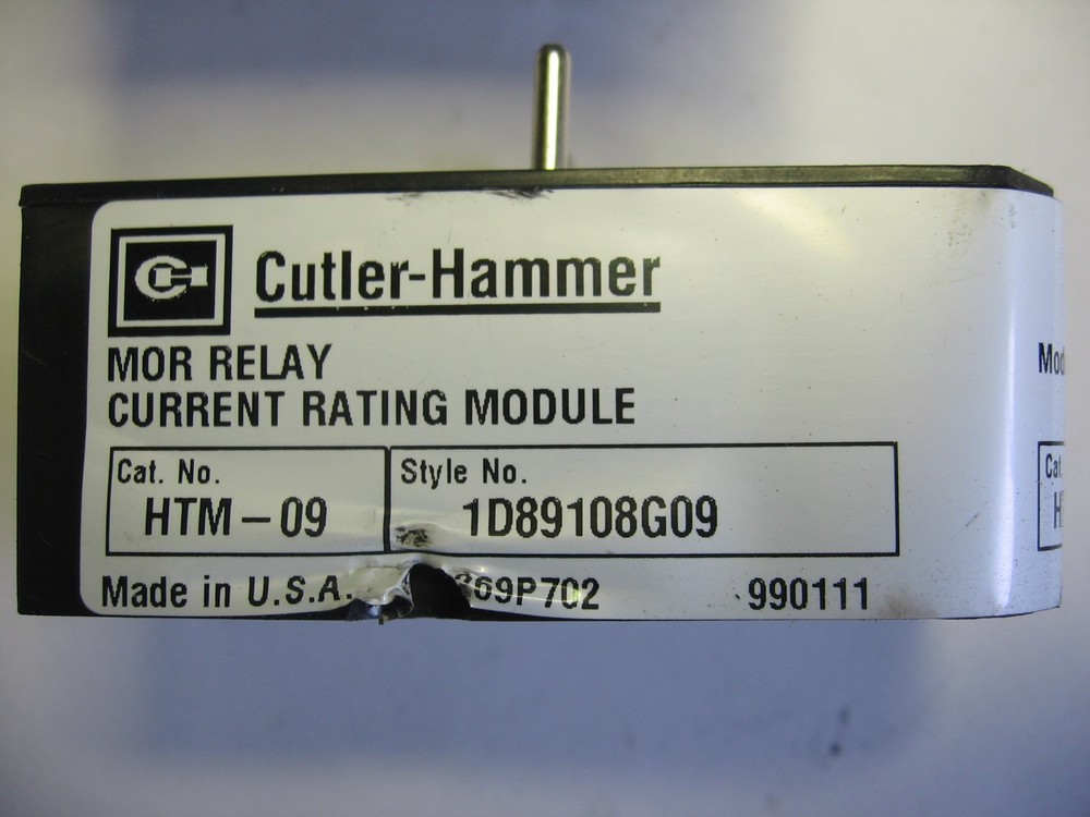 Cutler-Hammer HTM-09 MOR Relay Current Rating Module Model B
