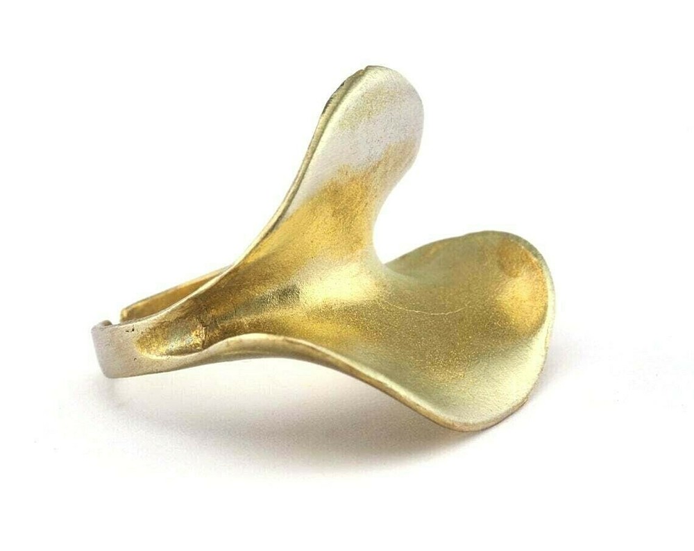 Adjustable Ring Raw brass (18.5mm 8.5US inner size - Adjustable ) OZ2836