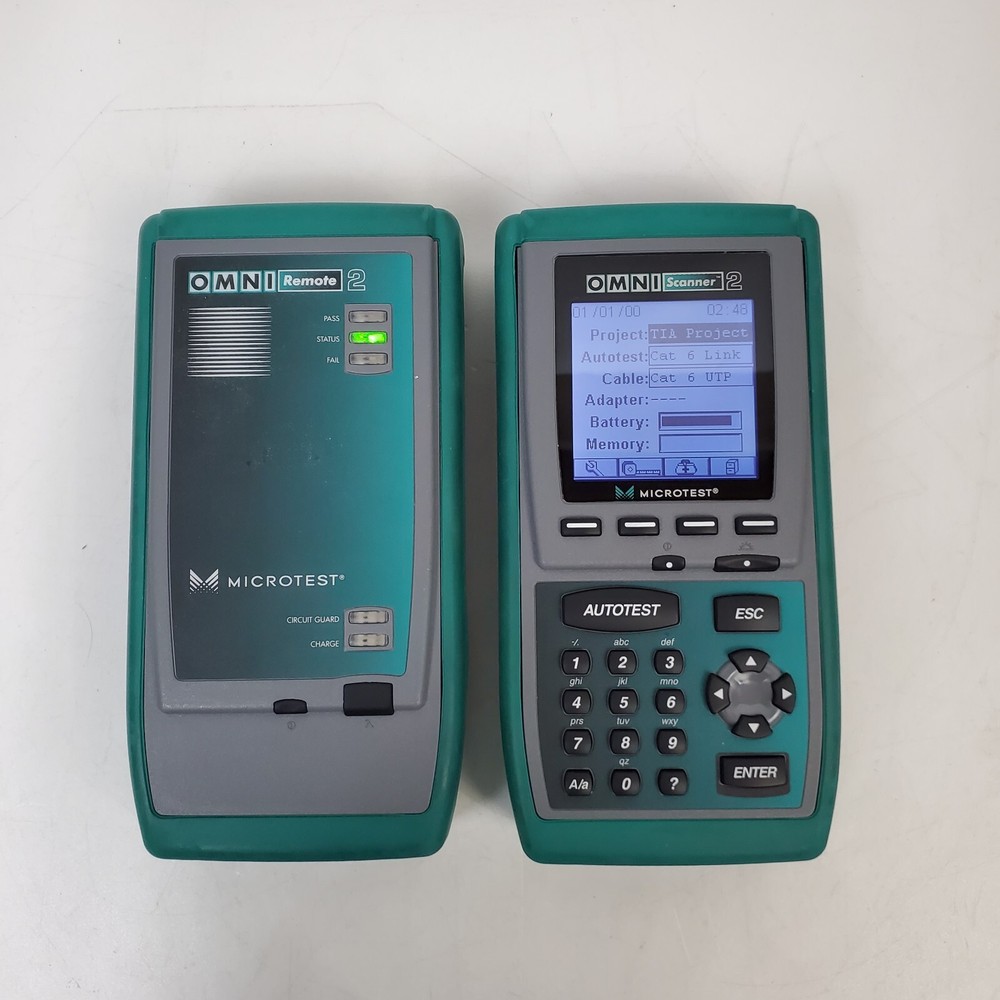 Microtest OMNIScanner 2 Cat6 Digital Cable Analyzer Certifier