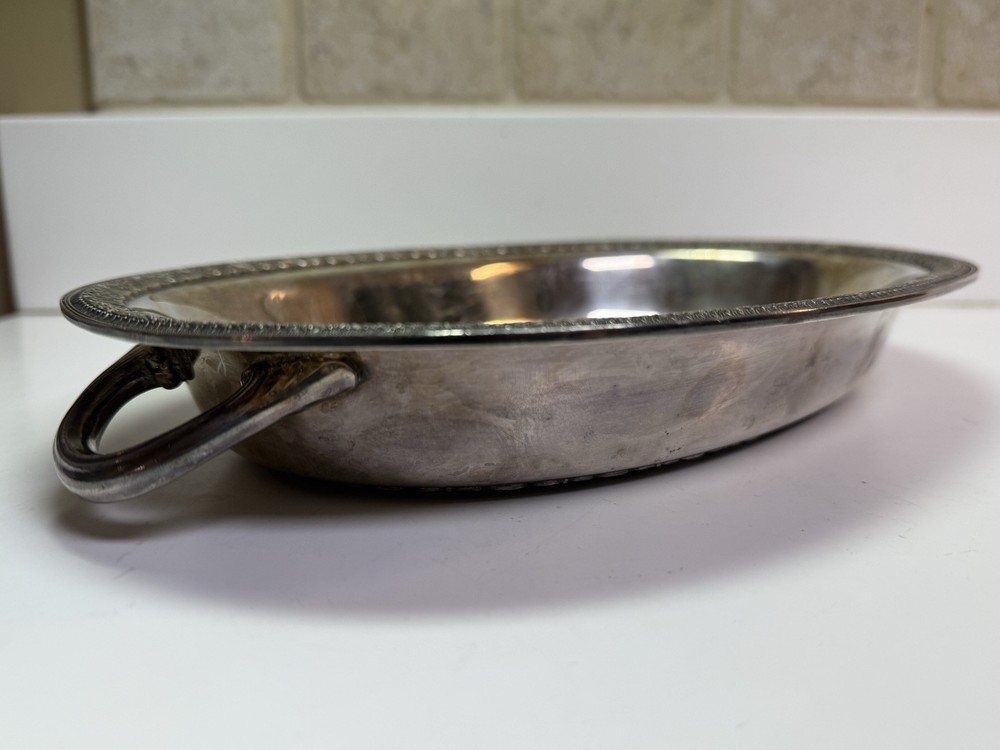 Vintage Silverplated Oval Platter with Handles