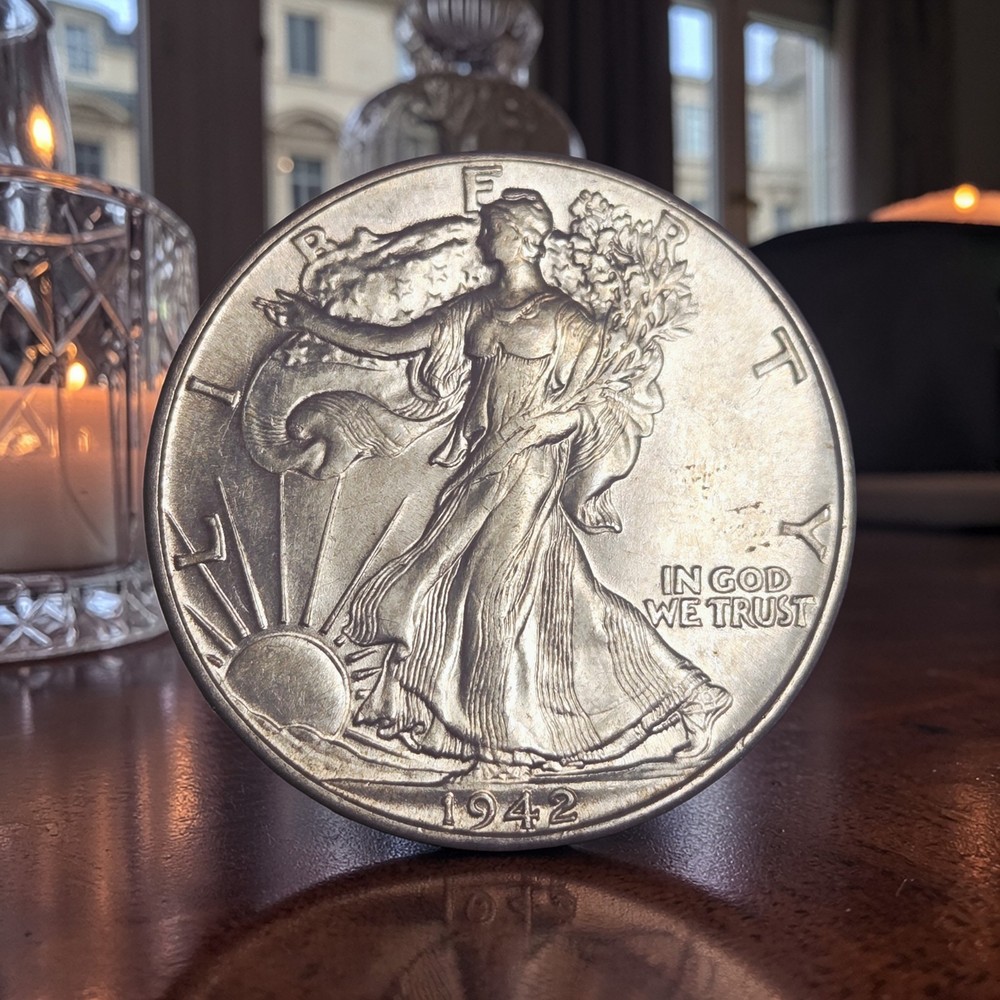 1942-P Walking Liberty Half Dollar 90% Silver MS+