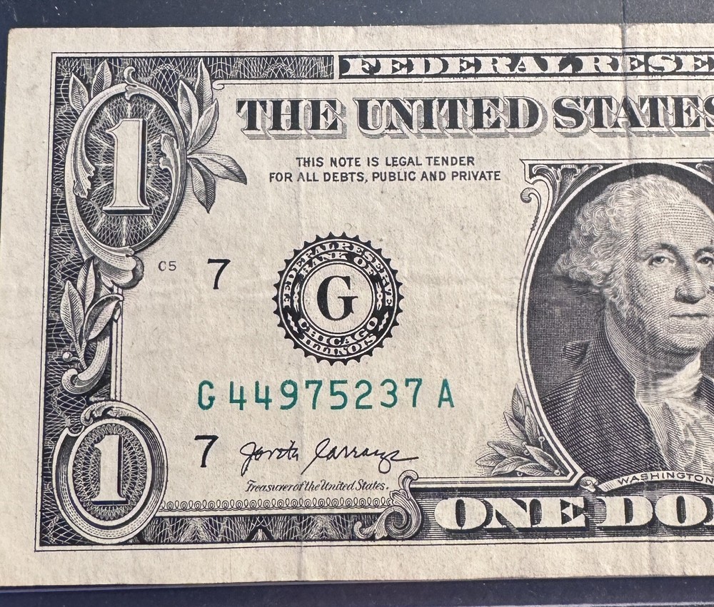 2017 A $1 Dollar ERROR INK CONTAMINATION ERROR COMMA ADDED FANCY SERIAL NUMBER